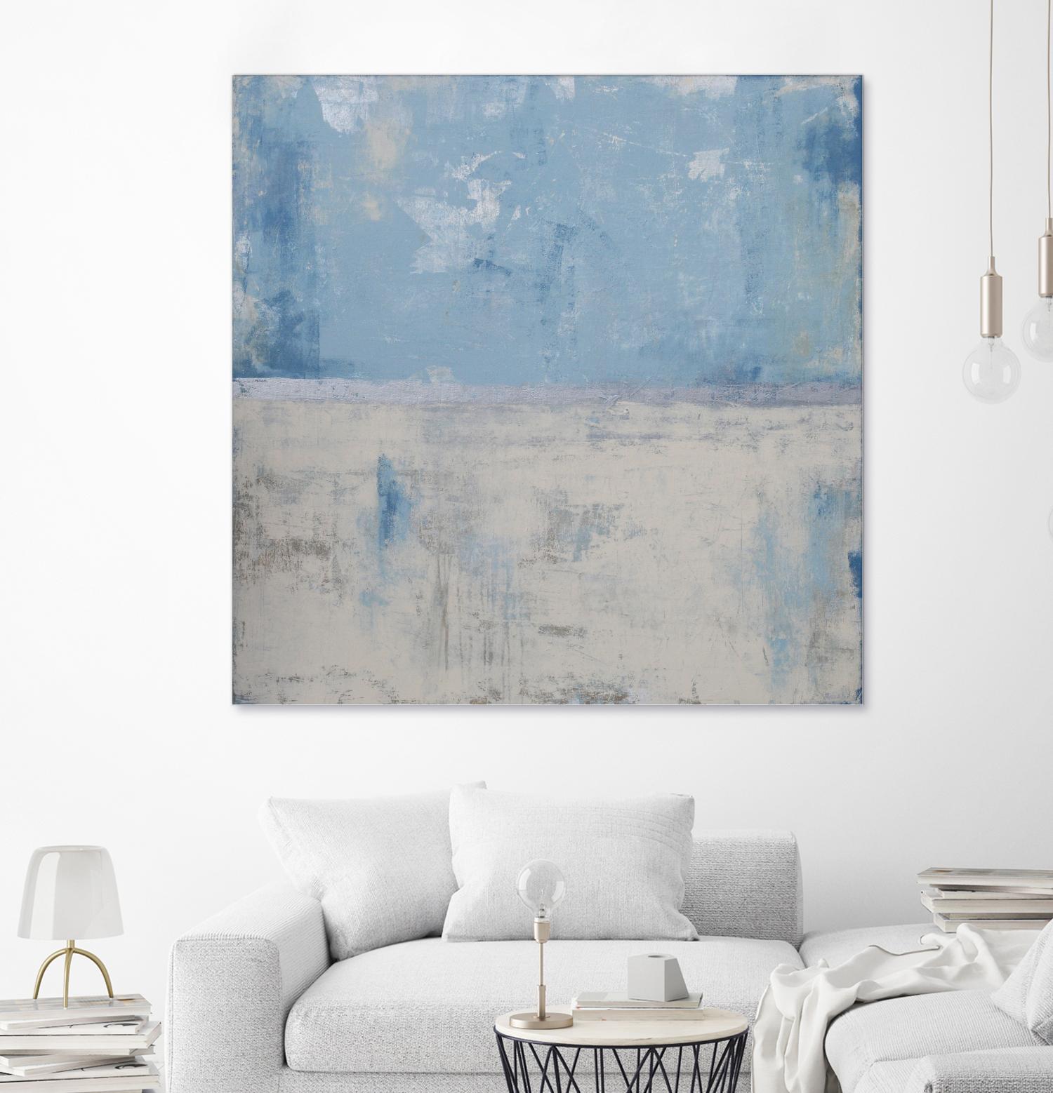 Silver Aura by Erin Ashley on GIANT ART - blue abstract