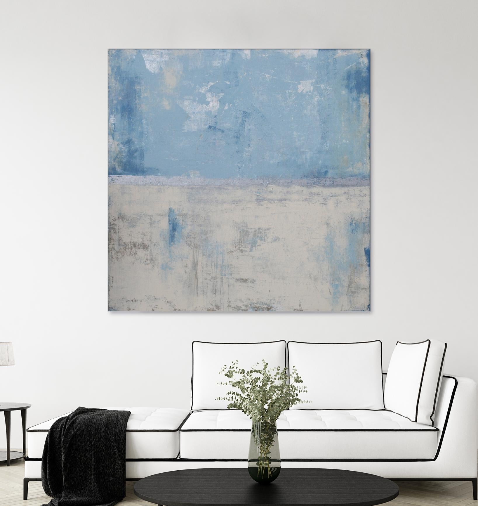 Silver Aura by Erin Ashley on GIANT ART - blue abstract