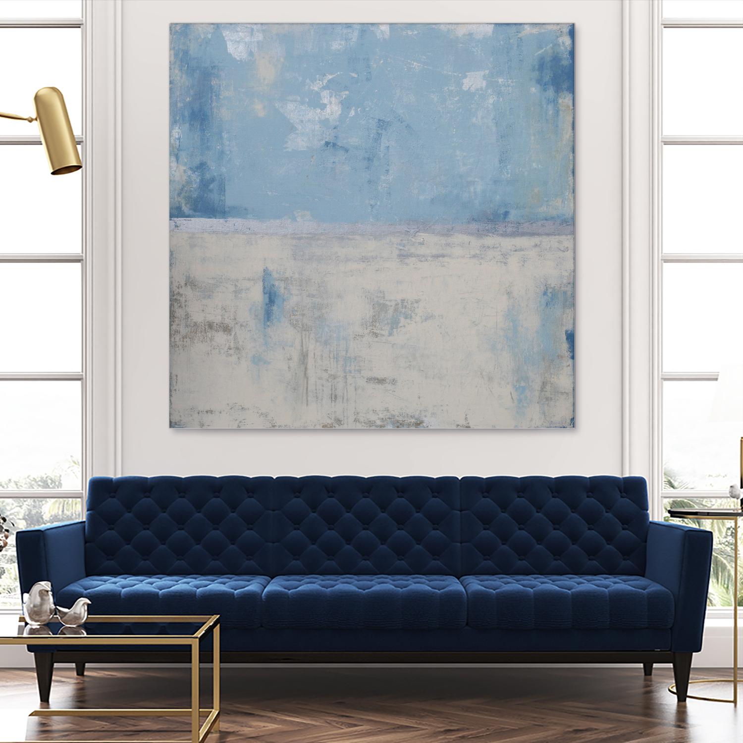 Silver Aura by Erin Ashley on GIANT ART - blue abstract