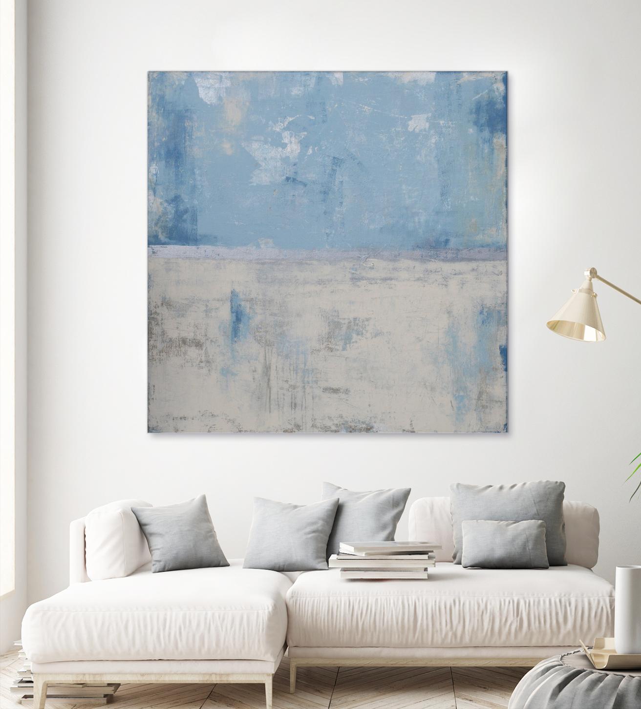 Silver Aura by Erin Ashley on GIANT ART - blue abstract