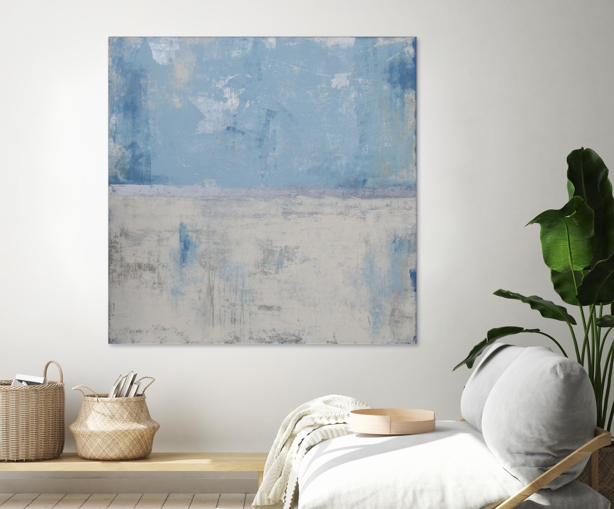 Silver Aura by Erin Ashley on GIANT ART - blue abstract