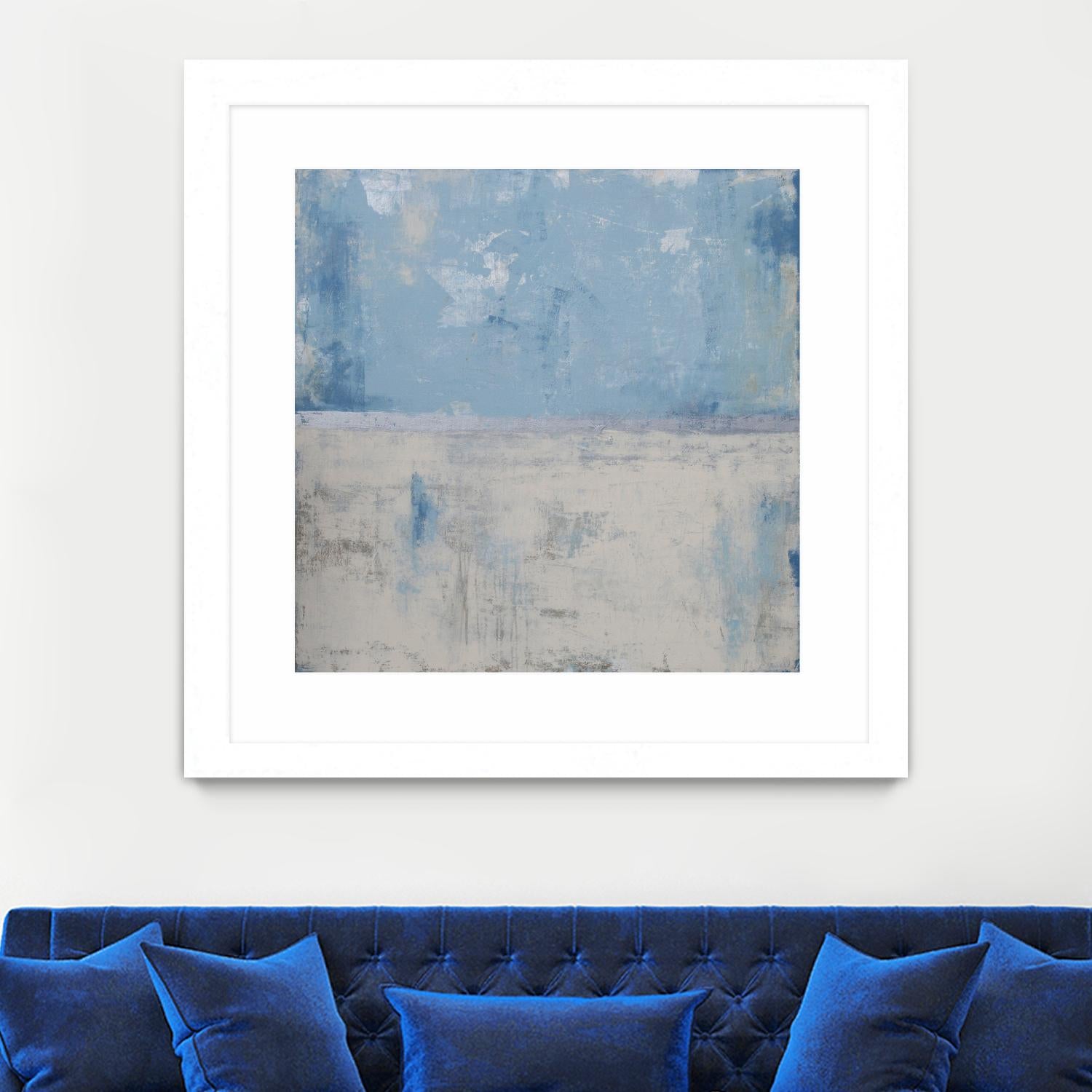 Silver Aura by Erin Ashley on GIANT ART - blue abstract