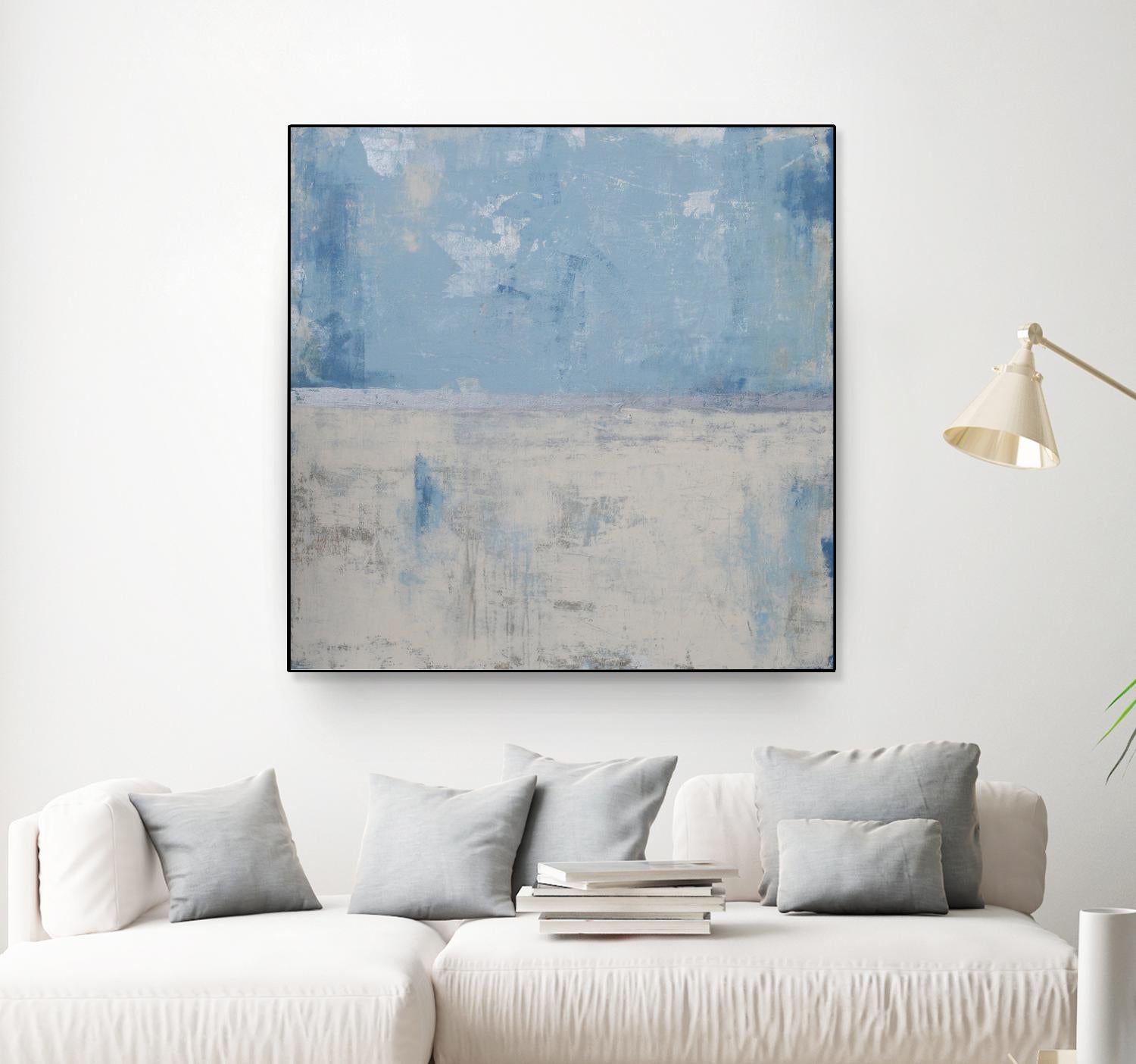 Silver Aura by Erin Ashley on GIANT ART - blue abstract