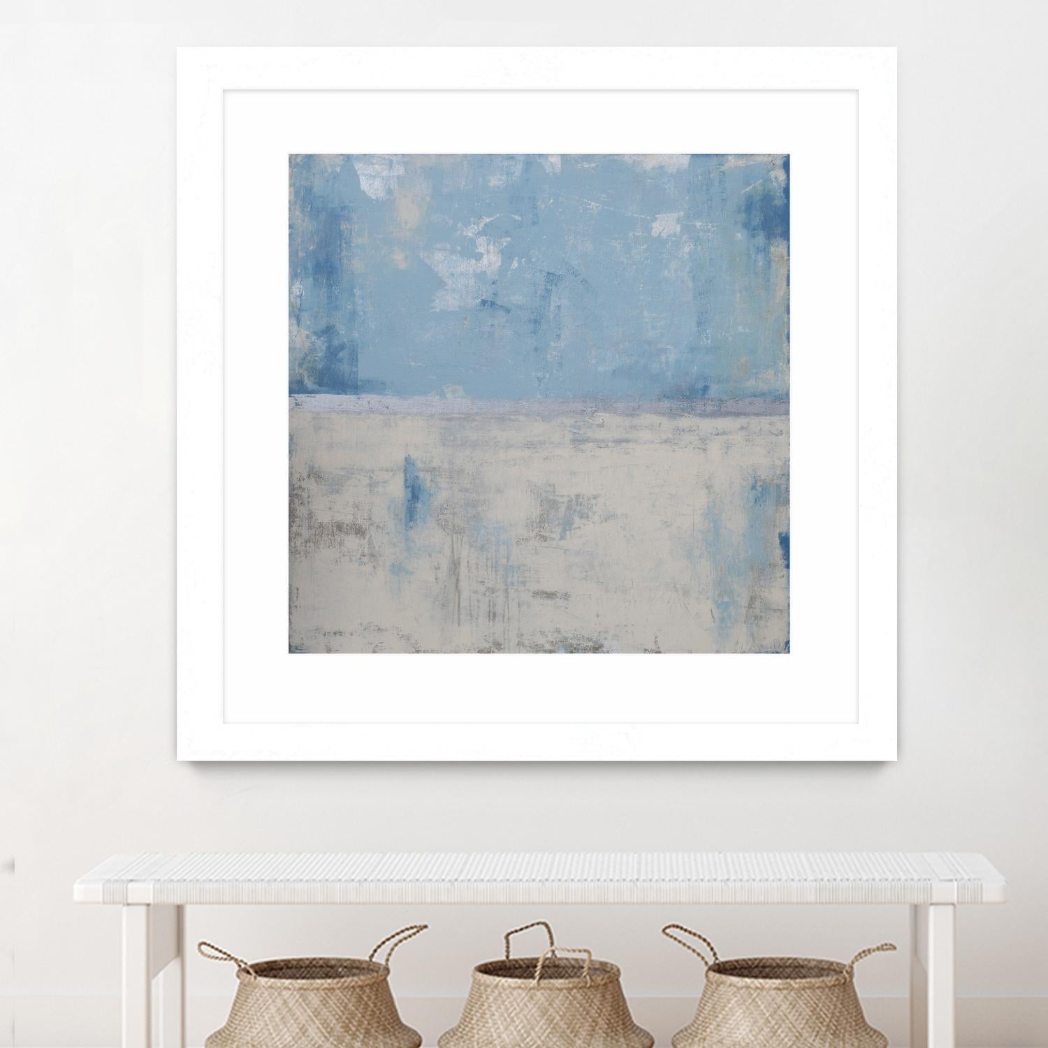 Silver Aura by Erin Ashley on GIANT ART - blue abstract