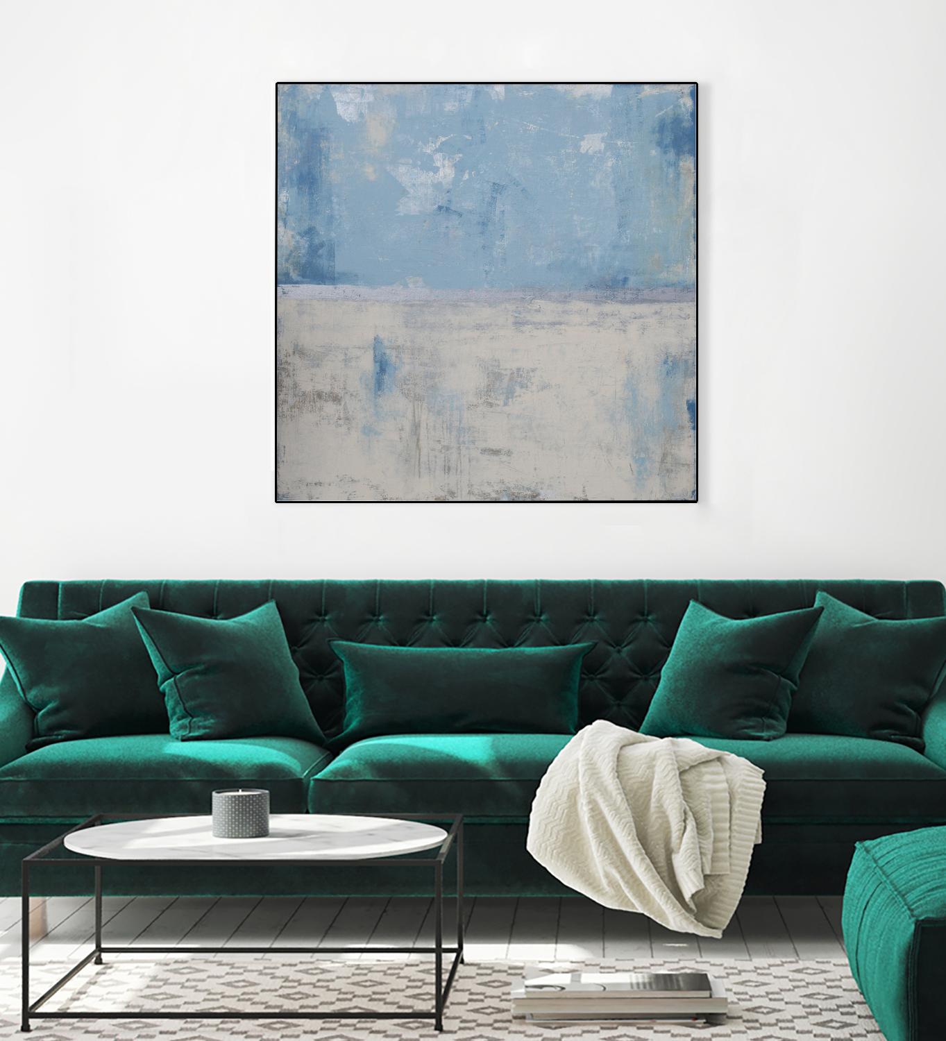 Silver Aura by Erin Ashley on GIANT ART - blue abstract