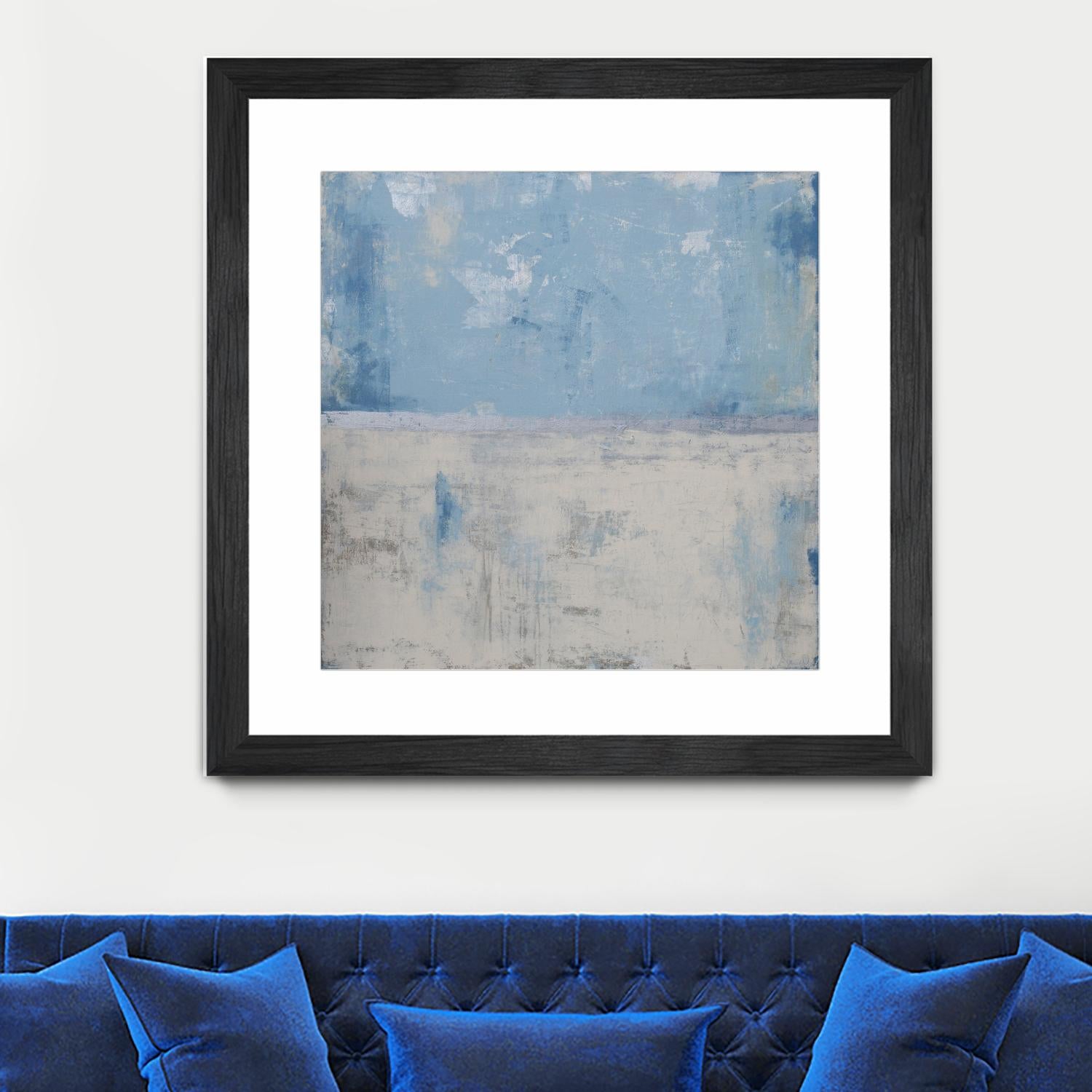 Silver Aura by Erin Ashley on GIANT ART - blue abstract