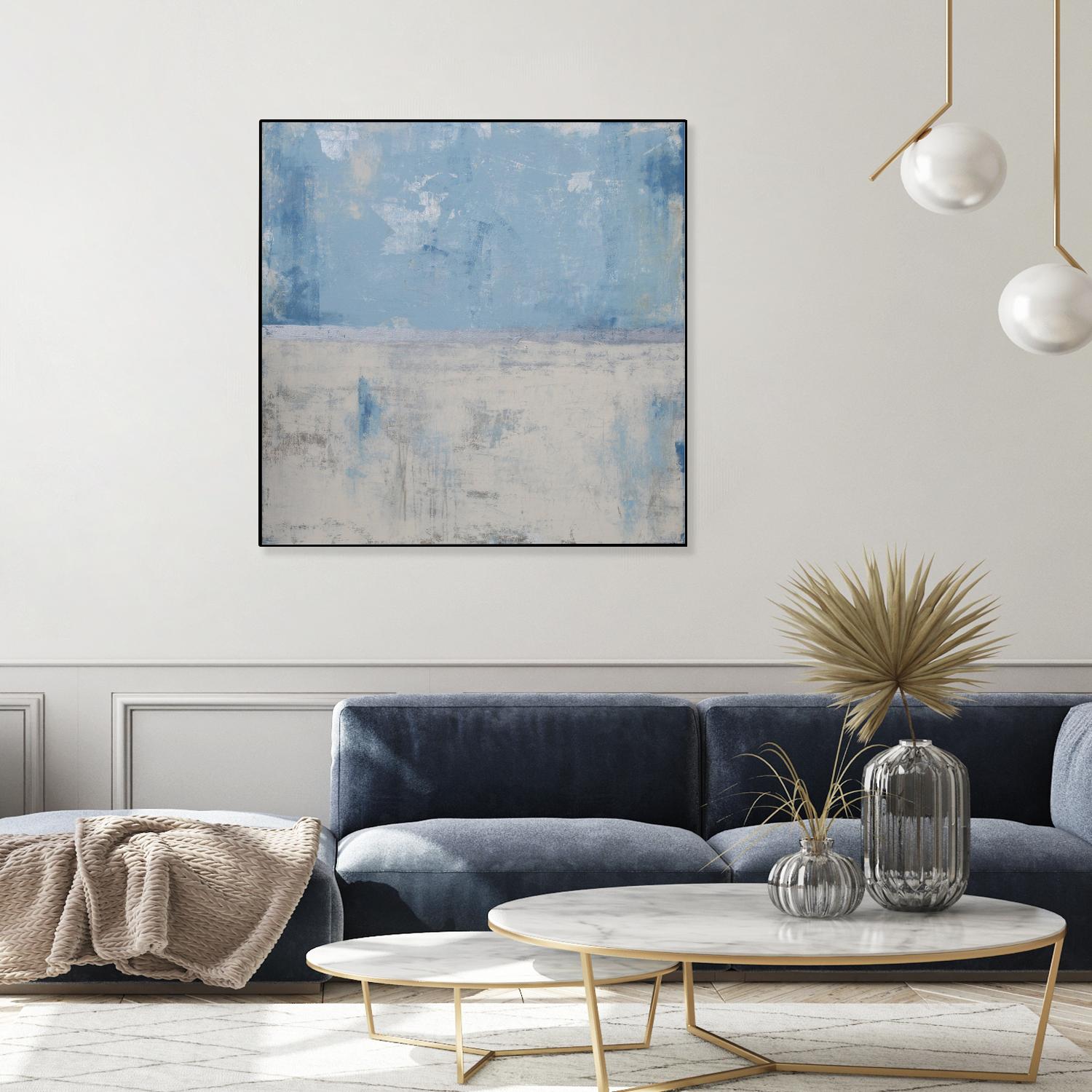 Silver Aura by Erin Ashley on GIANT ART - blue abstract