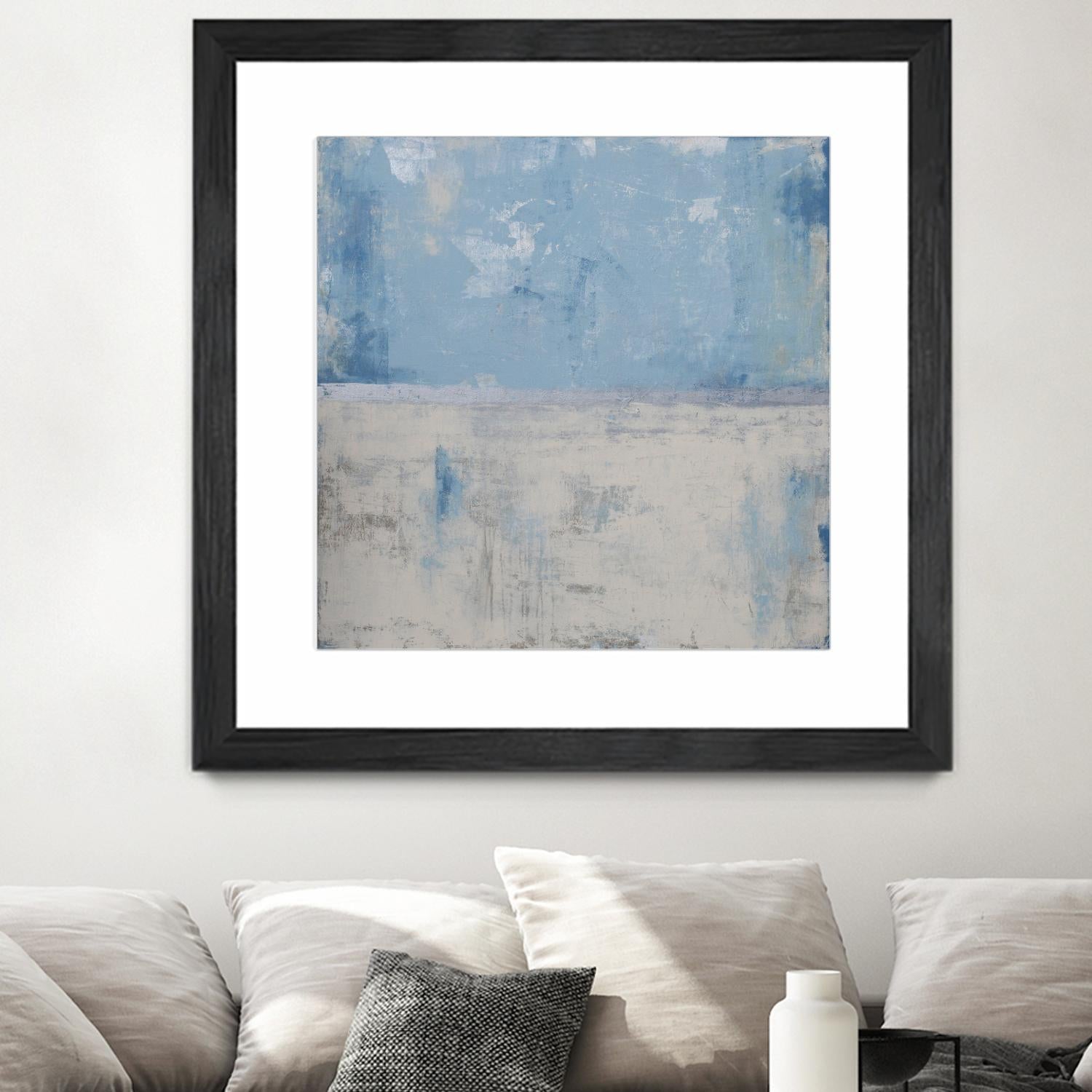 Silver Aura by Erin Ashley on GIANT ART - blue abstract