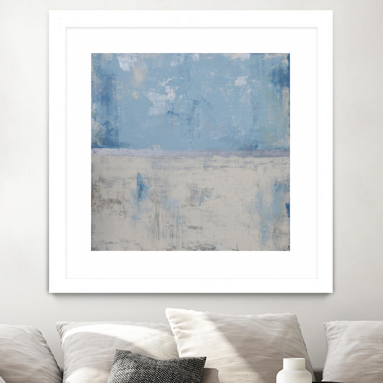 Silver Aura by Erin Ashley on GIANT ART - blue abstract