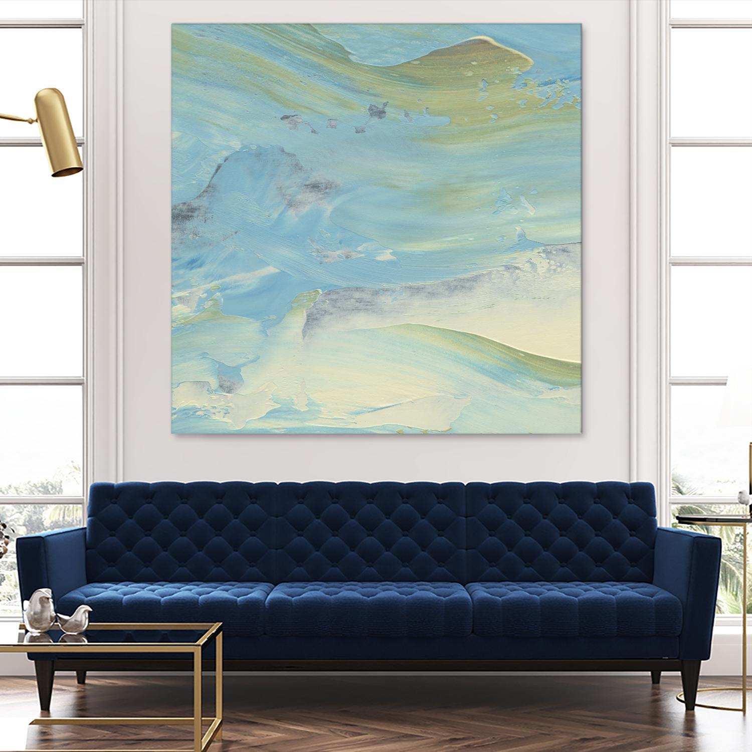 Waters Edge III by Alicia Ludwig on GIANT ART - green abstract