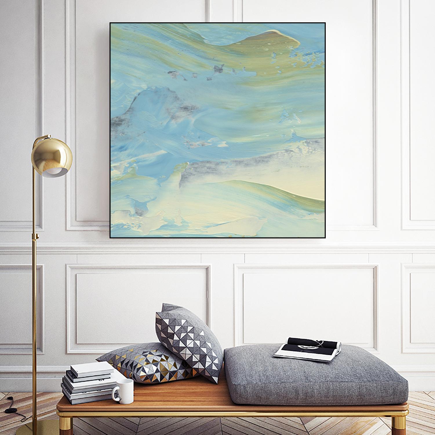 Waters Edge III by Alicia Ludwig on GIANT ART - green abstract