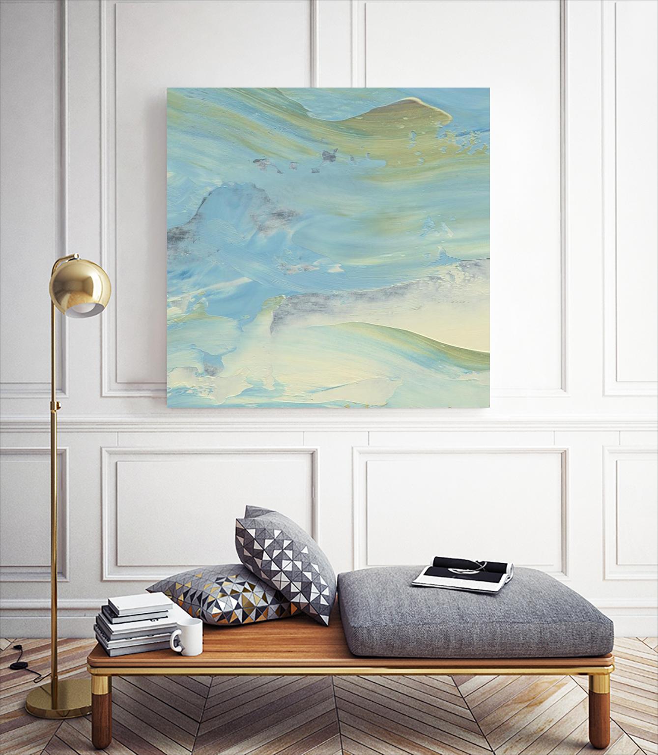 Waters Edge III by Alicia Ludwig on GIANT ART - green abstract