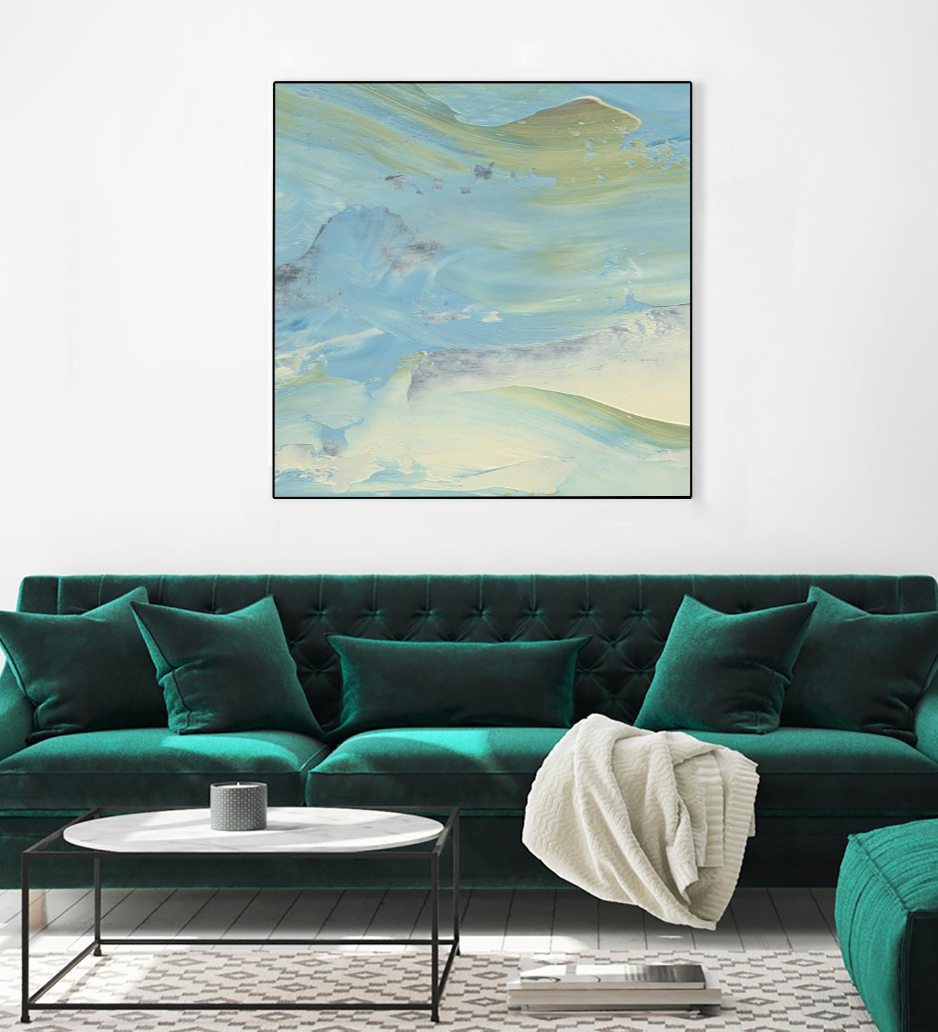 Waters Edge III by Alicia Ludwig on GIANT ART - green abstract
