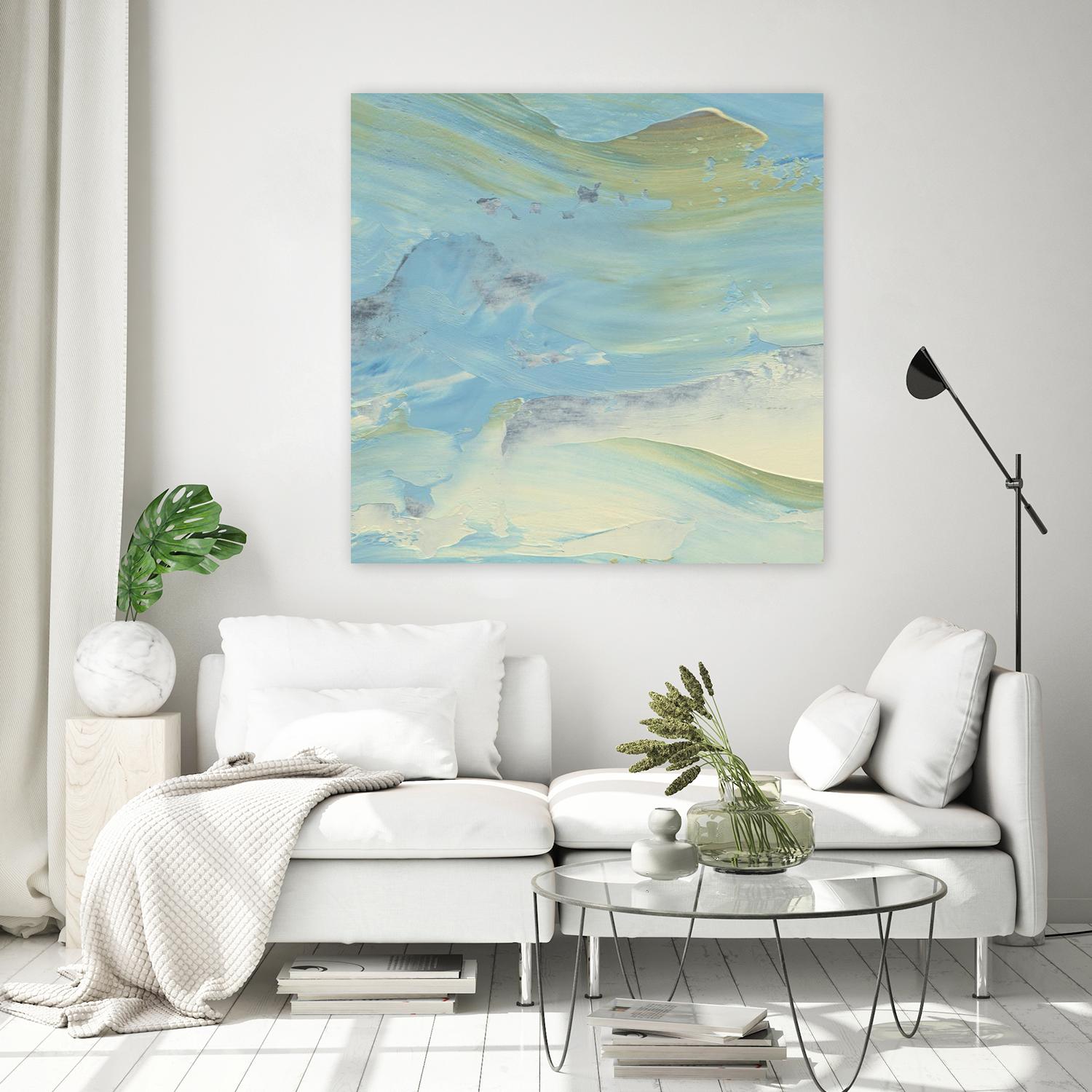 Waters Edge III by Alicia Ludwig on GIANT ART - green abstract