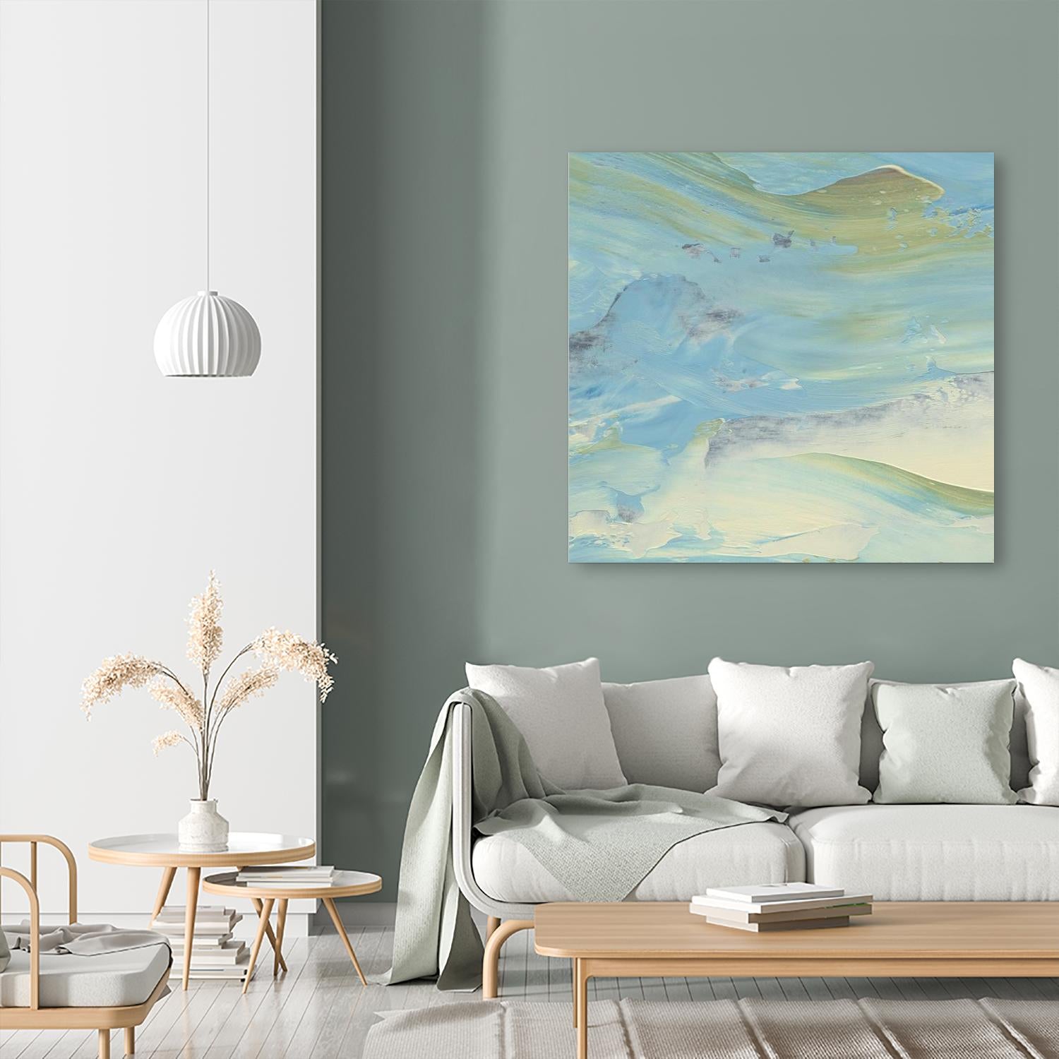 Waters Edge III by Alicia Ludwig on GIANT ART - green abstract