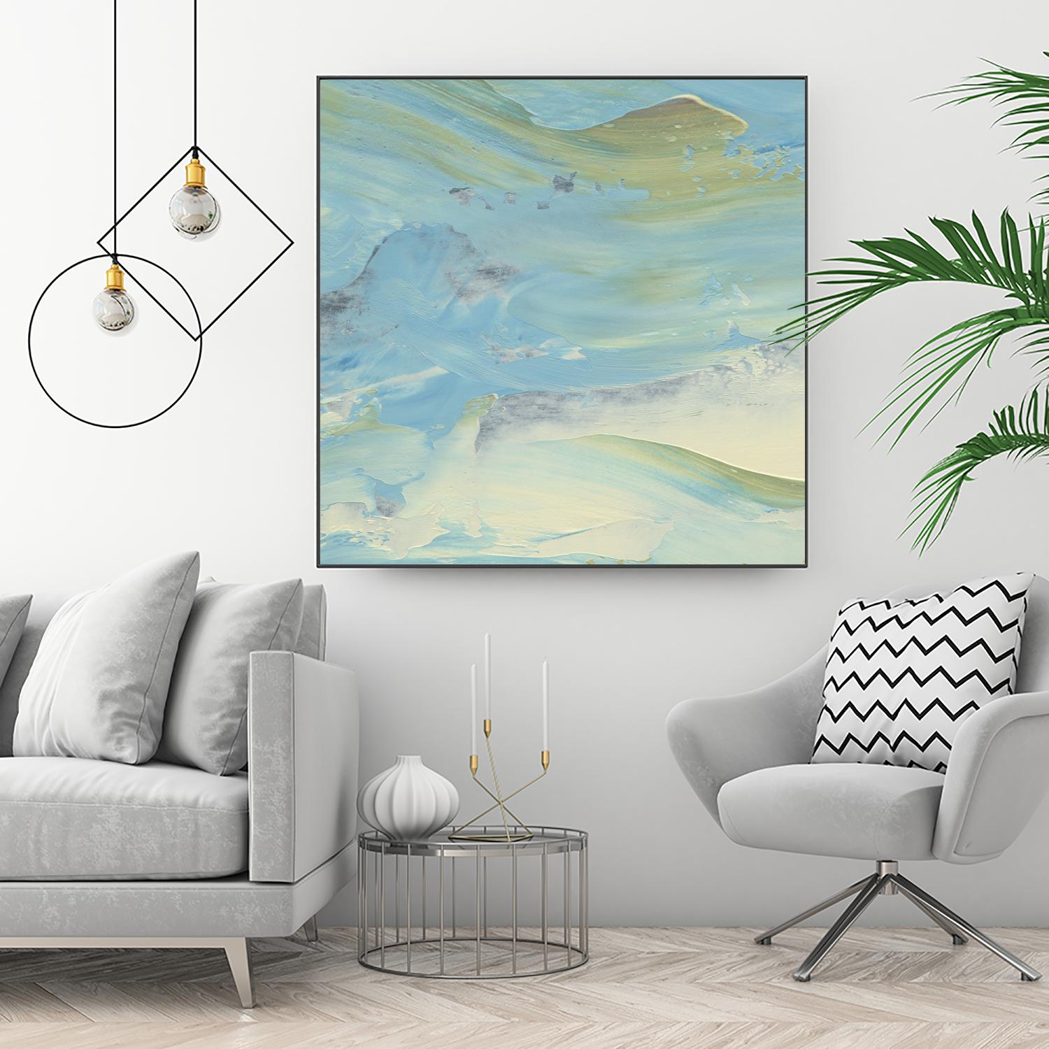 Waters Edge III by Alicia Ludwig on GIANT ART - green abstract