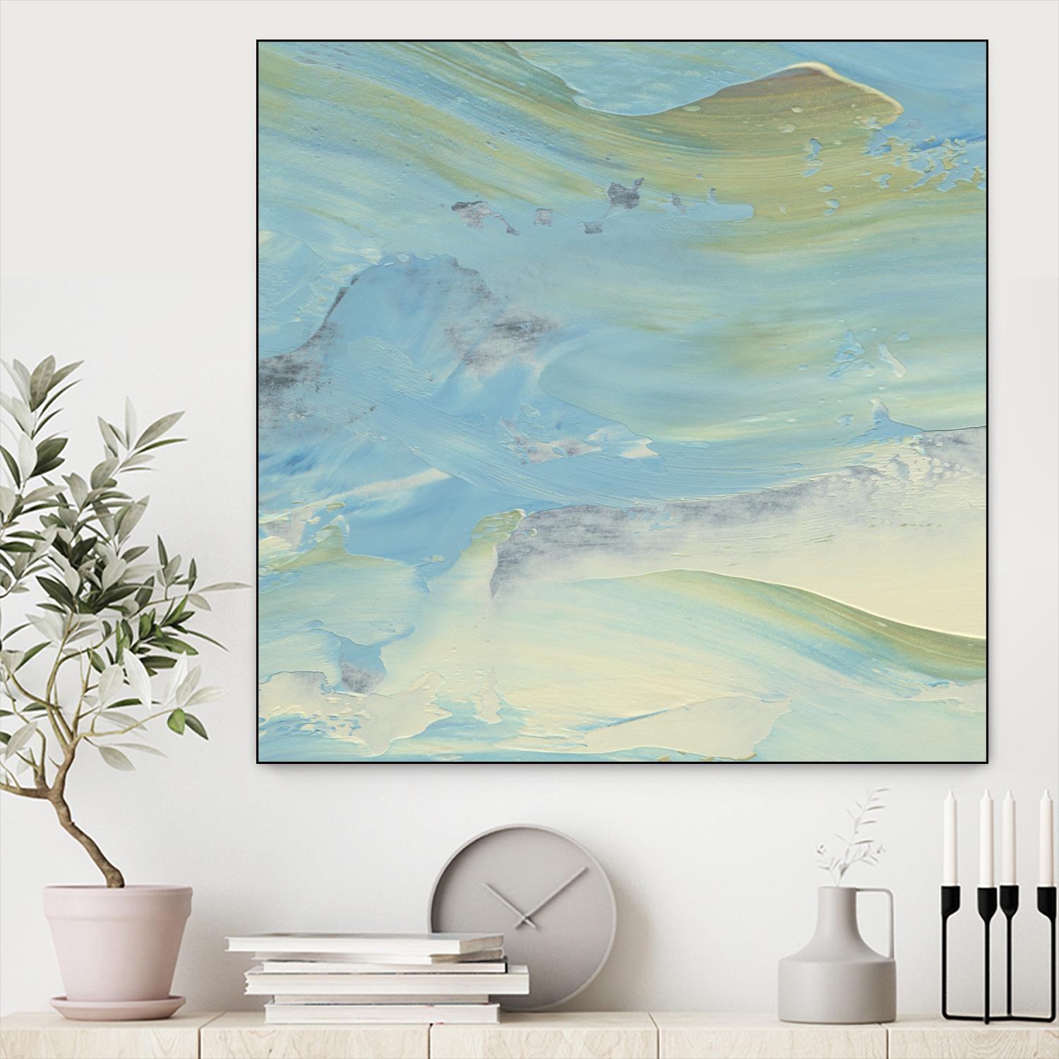 Waters Edge III by Alicia Ludwig on GIANT ART - green abstract