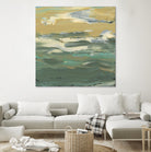 Green Waters Edge II by Alicia Ludwig on GIANT ART - beige abstract