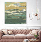 Green Waters Edge II by Alicia Ludwig on GIANT ART - beige abstract