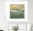 Green Waters Edge II by Alicia Ludwig on GIANT ART - beige abstract