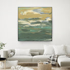 Green Waters Edge II by Alicia Ludwig on GIANT ART - beige abstract