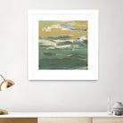 Green Waters Edge II by Alicia Ludwig on GIANT ART - beige abstract