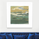 Green Waters Edge II by Alicia Ludwig on GIANT ART - beige abstract