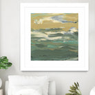 Green Waters Edge II by Alicia Ludwig on GIANT ART - beige abstract