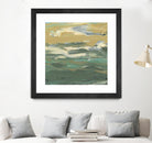 Green Waters Edge II by Alicia Ludwig on GIANT ART - beige abstract