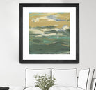 Green Waters Edge II by Alicia Ludwig on GIANT ART - beige abstract