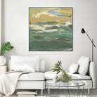 Green Waters Edge II by Alicia Ludwig on GIANT ART - beige abstract