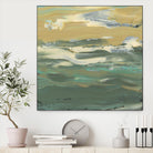 Green Waters Edge II by Alicia Ludwig on GIANT ART - beige abstract
