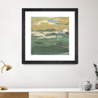 Green Waters Edge II by Alicia Ludwig on GIANT ART - beige abstract