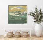 Green Waters Edge II by Alicia Ludwig on GIANT ART - beige abstract