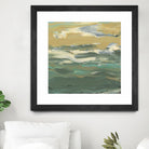 Green Waters Edge II by Alicia Ludwig on GIANT ART - beige abstract