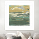 Green Waters Edge II by Alicia Ludwig on GIANT ART - beige abstract