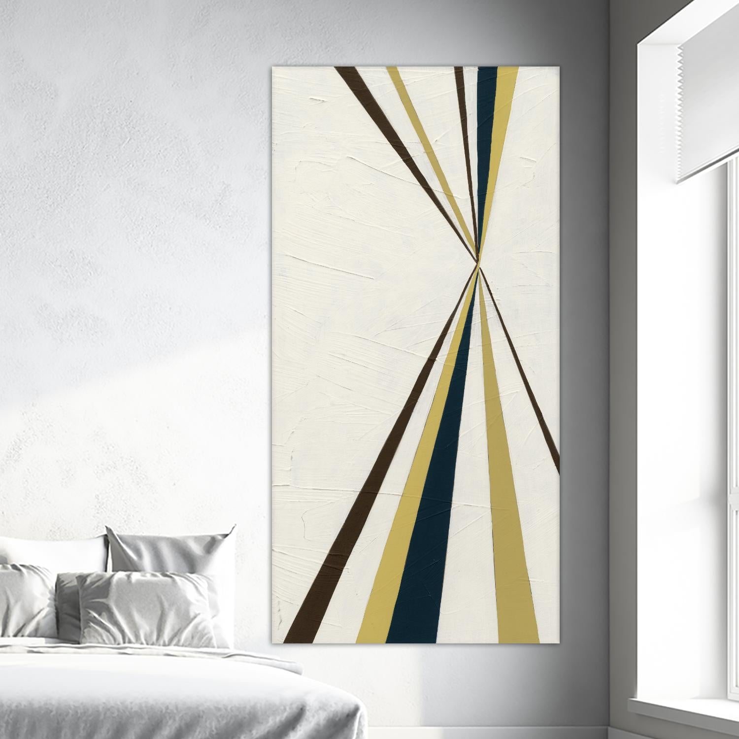 Vanishing Point I by June Erica Vess on GIANT ART - beige abstract