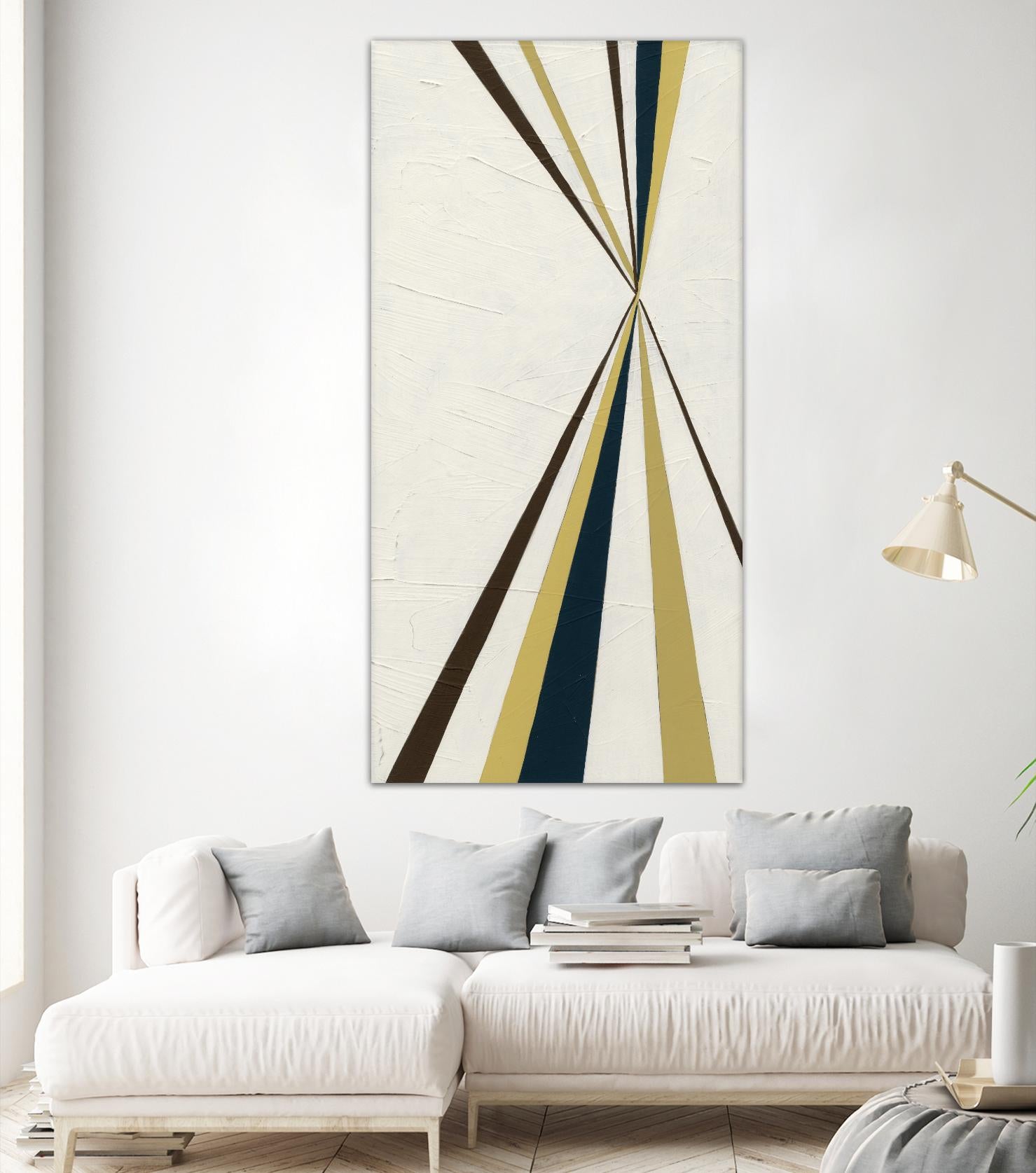 Vanishing Point I by June Erica Vess on GIANT ART - beige abstract