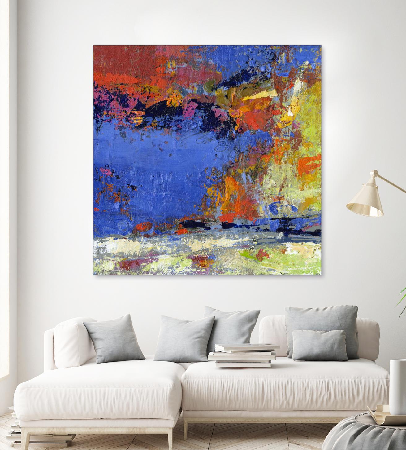 New England Autumn by Janet Bothne on GIANT ART - blue abstract