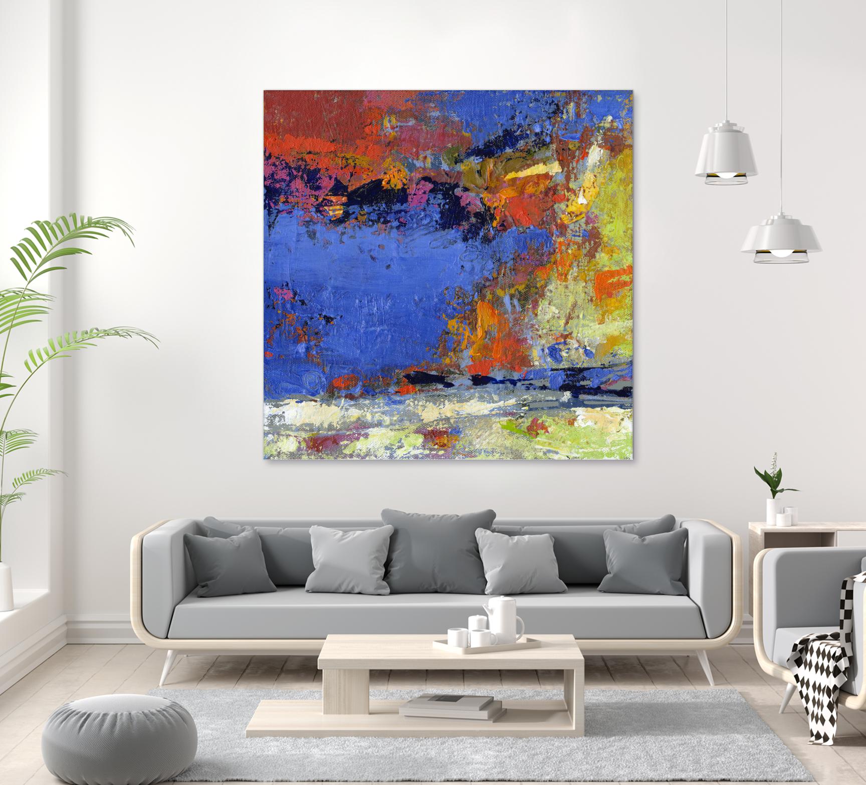 New England Autumn by Janet Bothne on GIANT ART - blue abstract