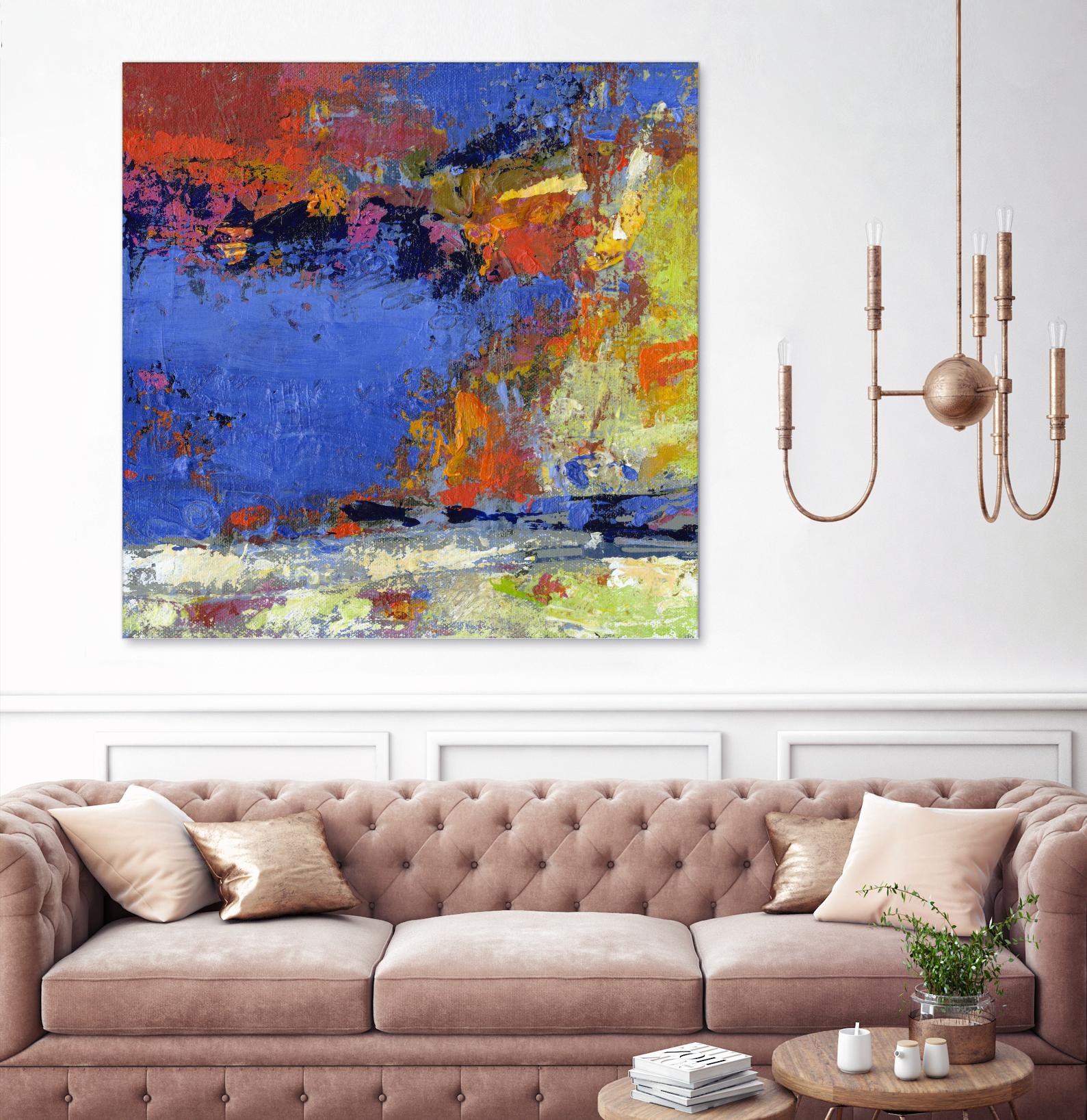 New England Autumn by Janet Bothne on GIANT ART - blue abstract