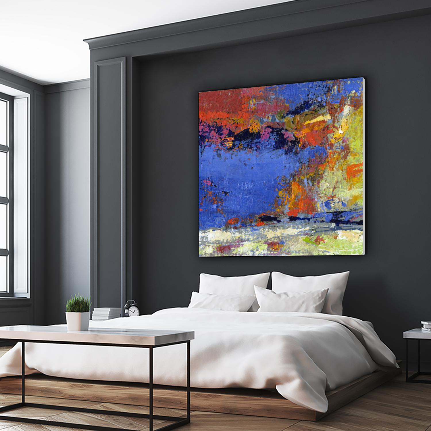 New England Autumn by Janet Bothne on GIANT ART - blue abstract