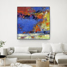 New England Autumn by Janet Bothne on GIANT ART - blue abstract