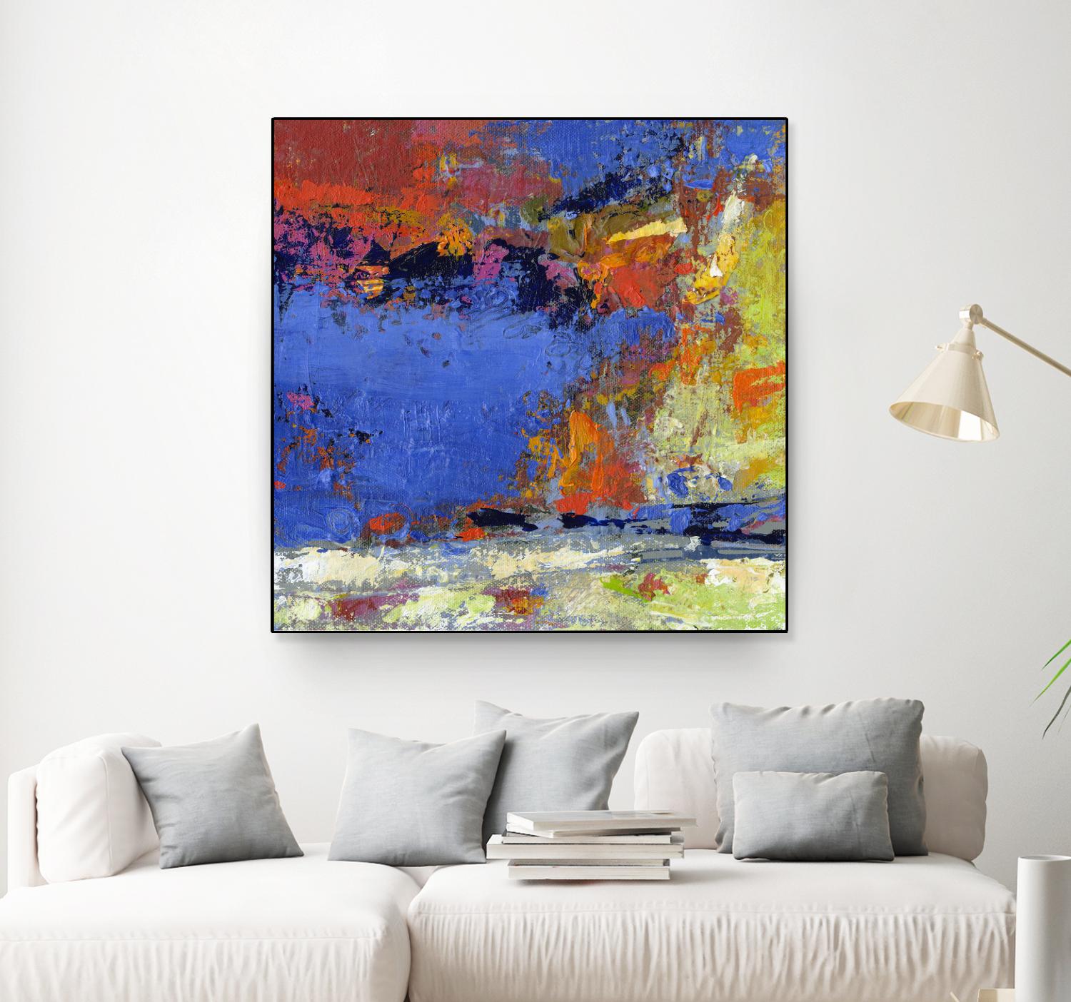 New England Autumn by Janet Bothne on GIANT ART - blue abstract