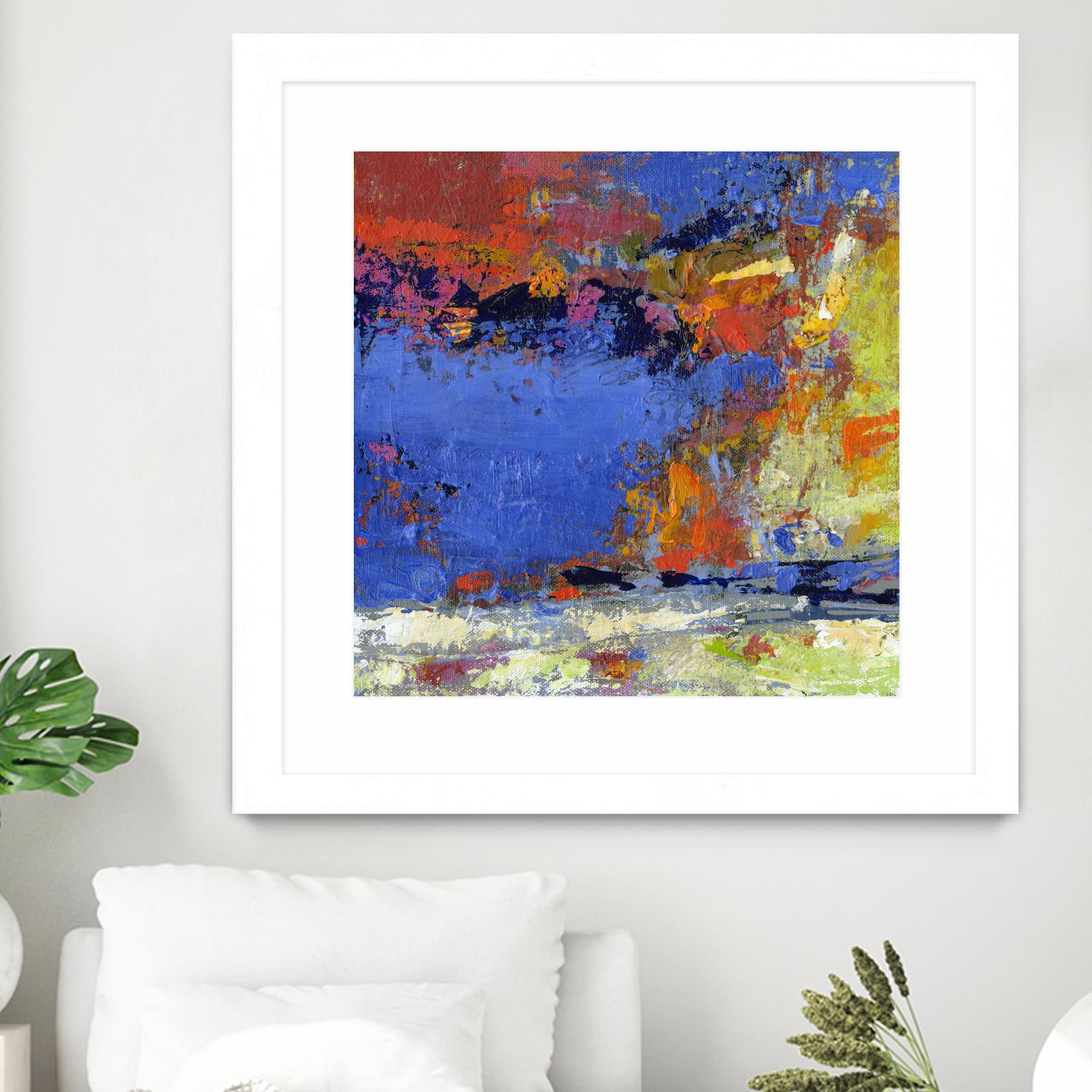 New England Autumn by Janet Bothne on GIANT ART - blue abstract