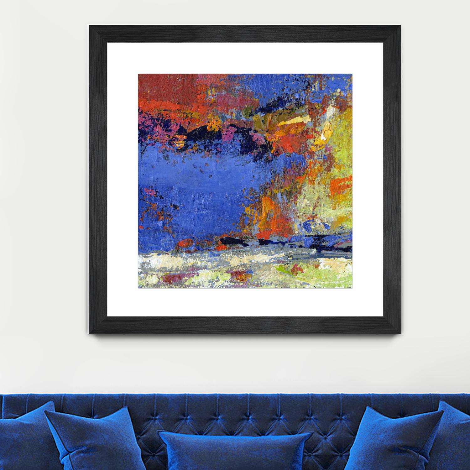 New England Autumn by Janet Bothne on GIANT ART - blue abstract