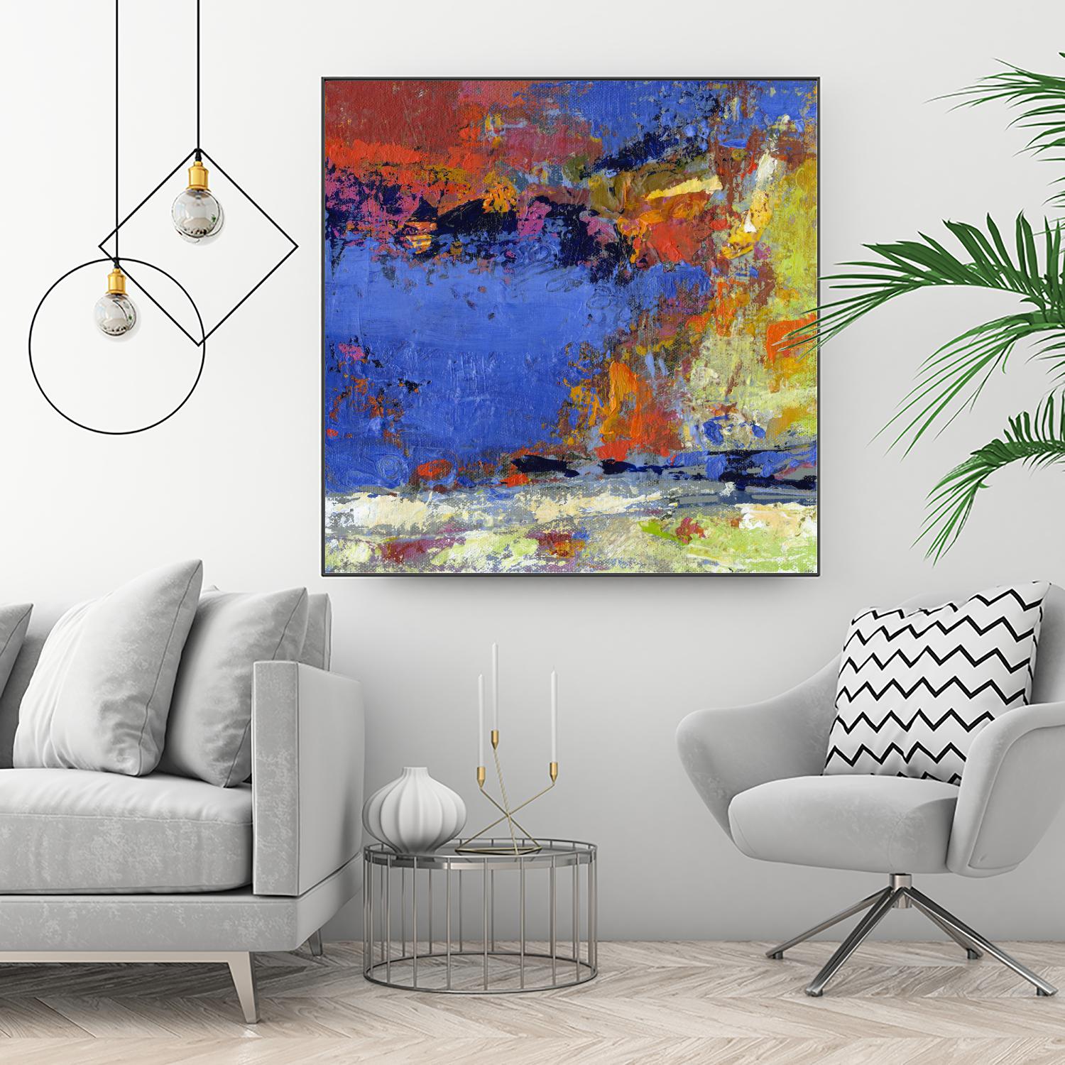 New England Autumn by Janet Bothne on GIANT ART - blue abstract