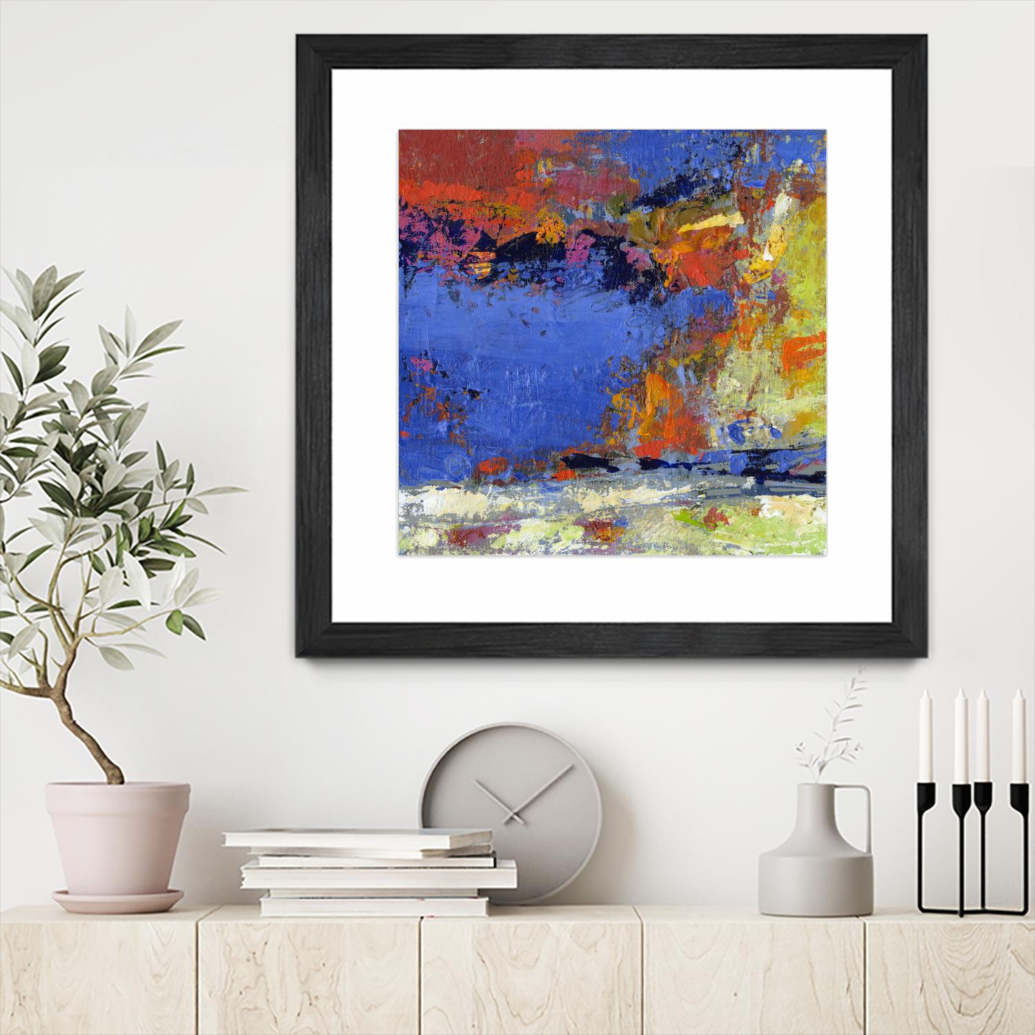 New England Autumn by Janet Bothne on GIANT ART - blue abstract