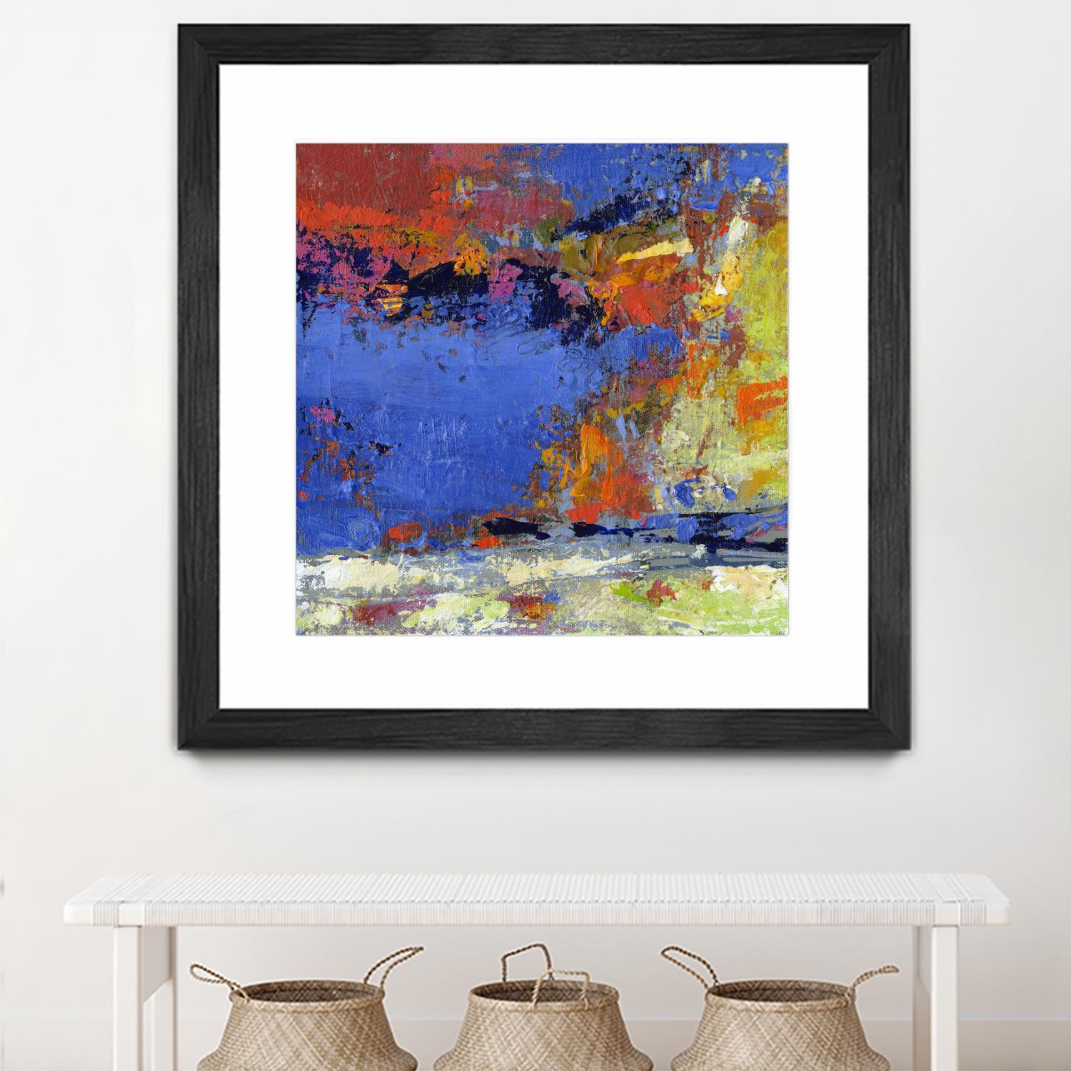 New England Autumn by Janet Bothne on GIANT ART - blue abstract