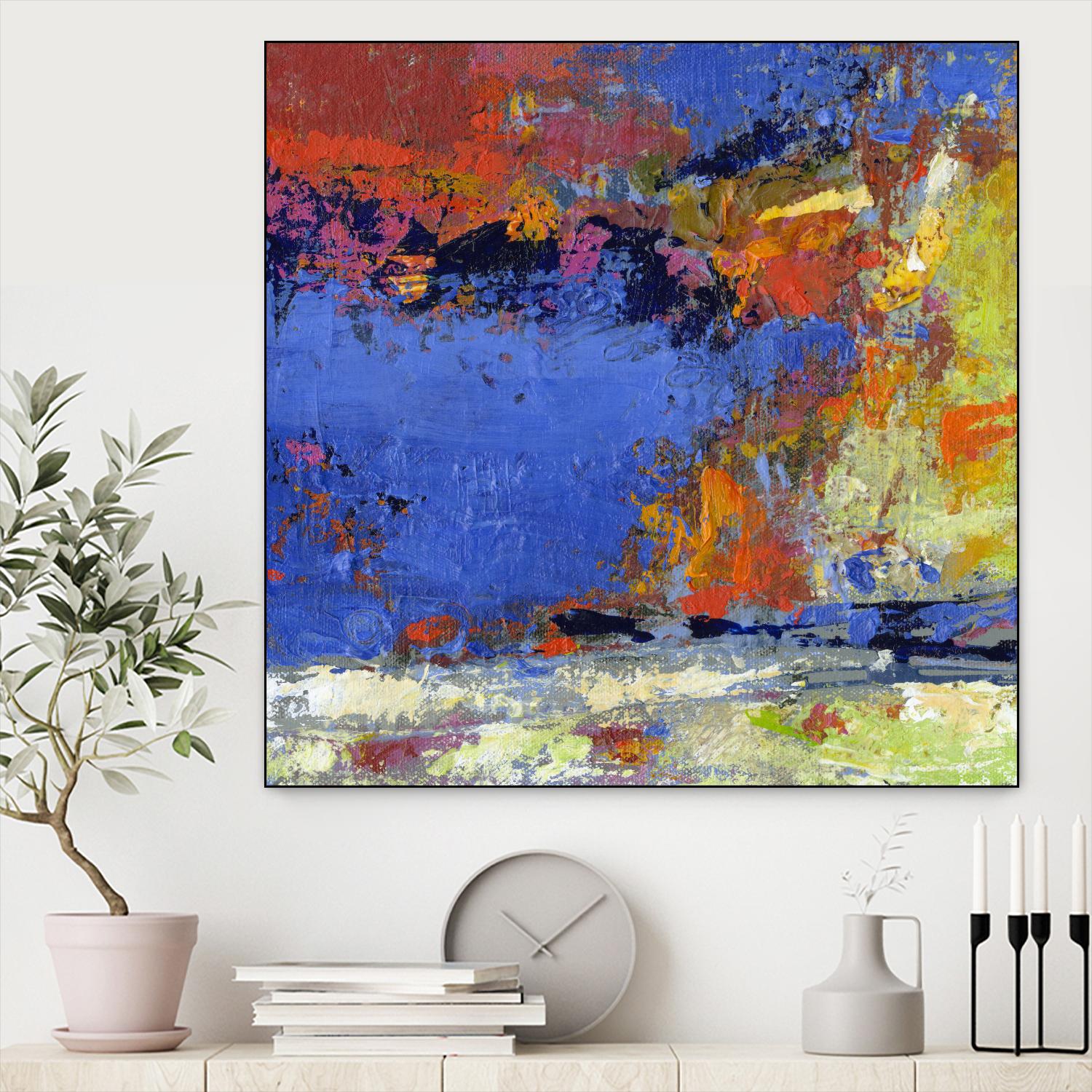 New England Autumn by Janet Bothne on GIANT ART - blue abstract